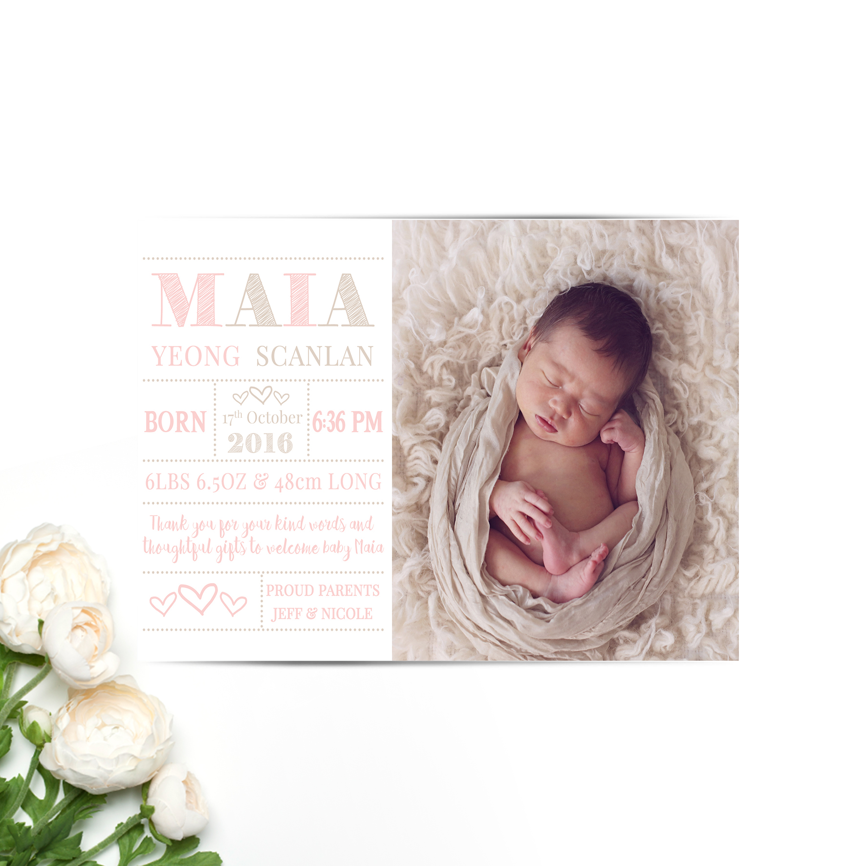 baby announcement words
